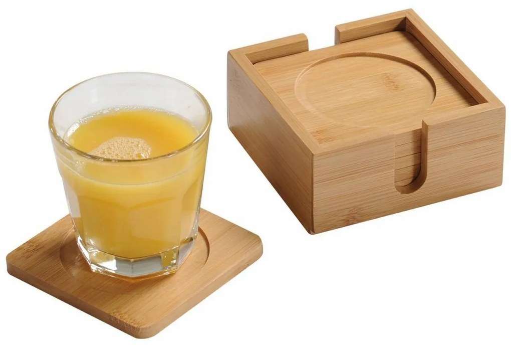 Kesper 58746 Zestaw podstawek bambusowych 6 szt., śr. 10 cm