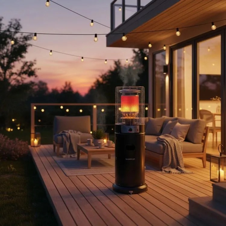 Ogrzewacz gazowy ogrodowy H637, 11 kW - parasol grzewczy tarasowy