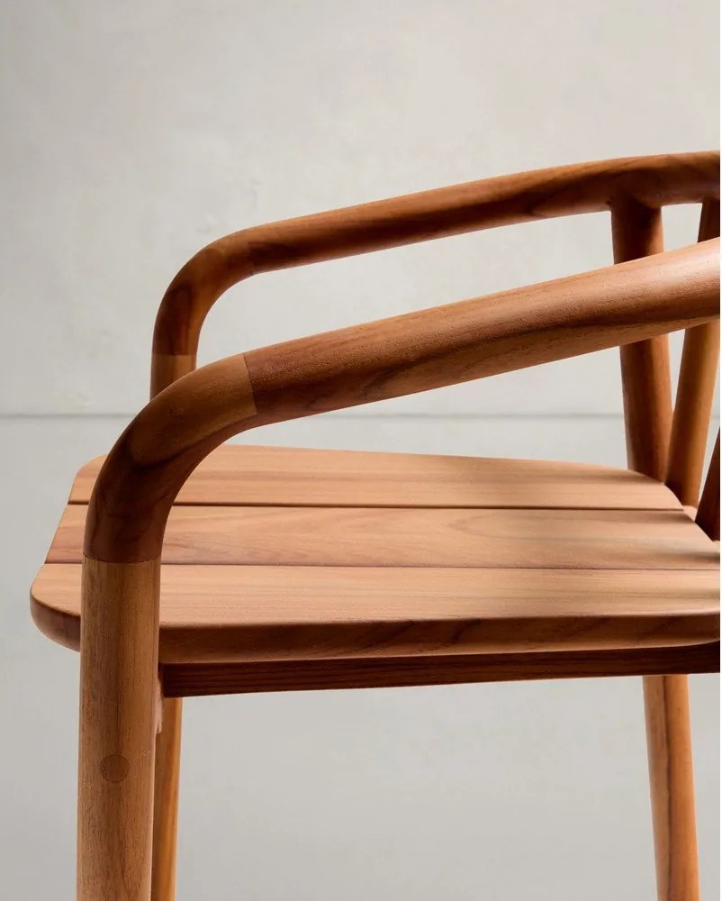 Drewniany hoker ogrodowy w naturalnym kolorze Turqueta – Kave Home