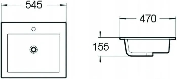 Mexen Salma umywalka wpuszczana w blat 54 x 47 cm, biała - 25395400