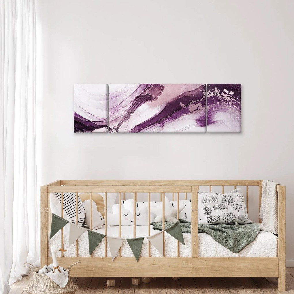 Obraz - Fioletowy płyn artystyczny (170x50 cm)