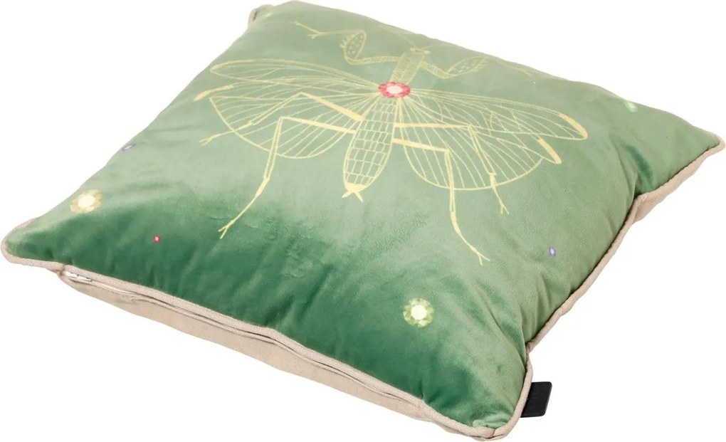 Dekoracyjna poduszka INSECT 45x45 cm, zielona