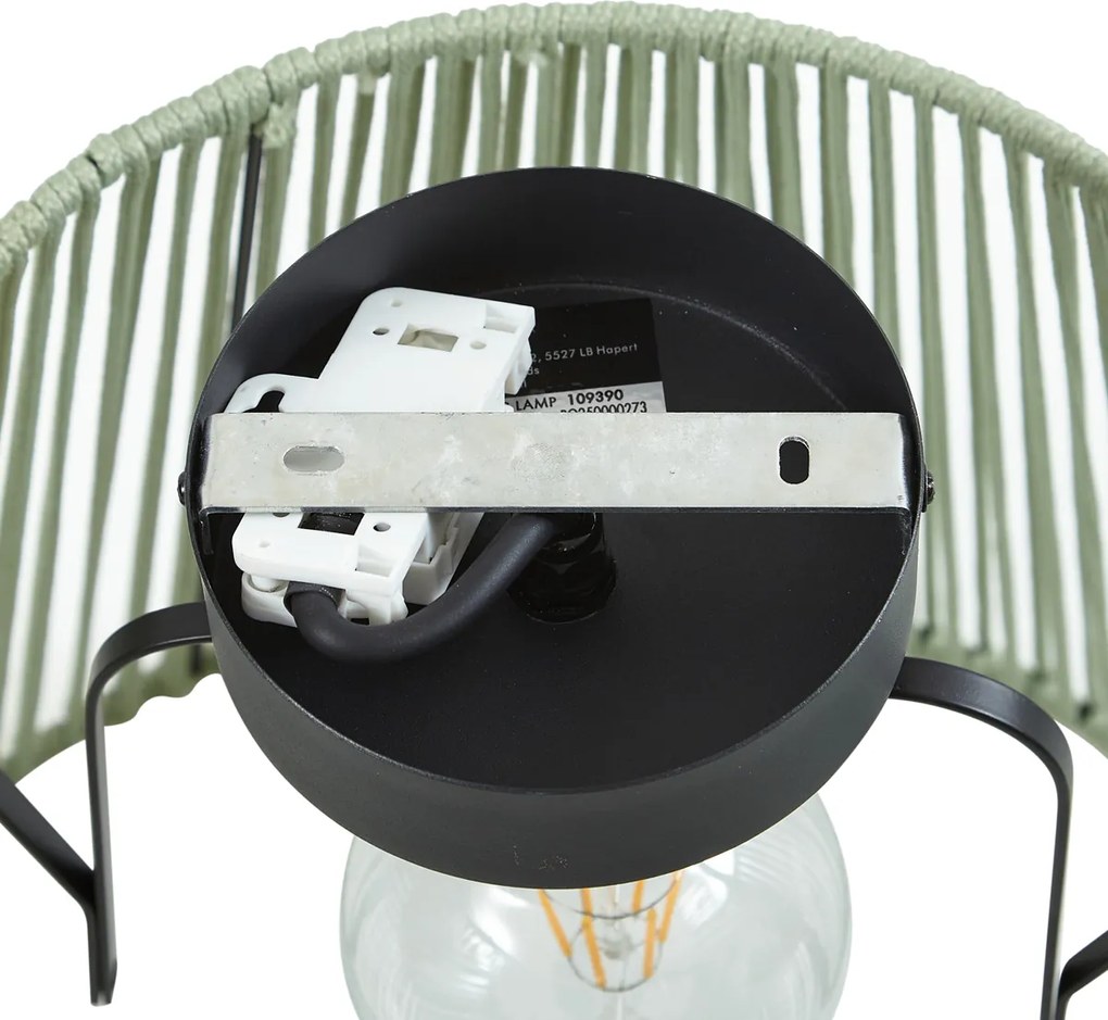 Lampa sufitowa zewnętrzna Japandi z zielonym sznurem IP54 - Jayla