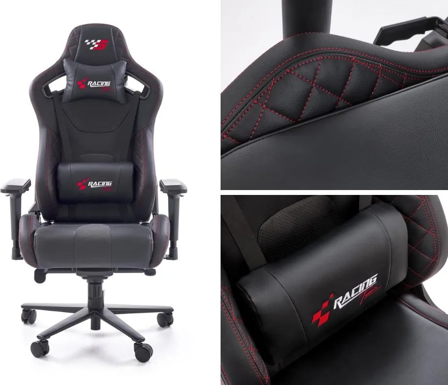 Czarny fotel gamingowy Chavez Halmar