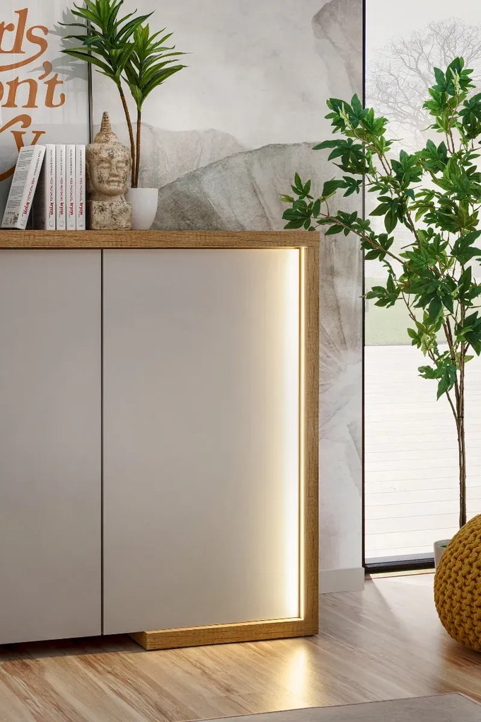 Komoda DASAR 150 3D dąb artisan/kaszmir FURNIVAL