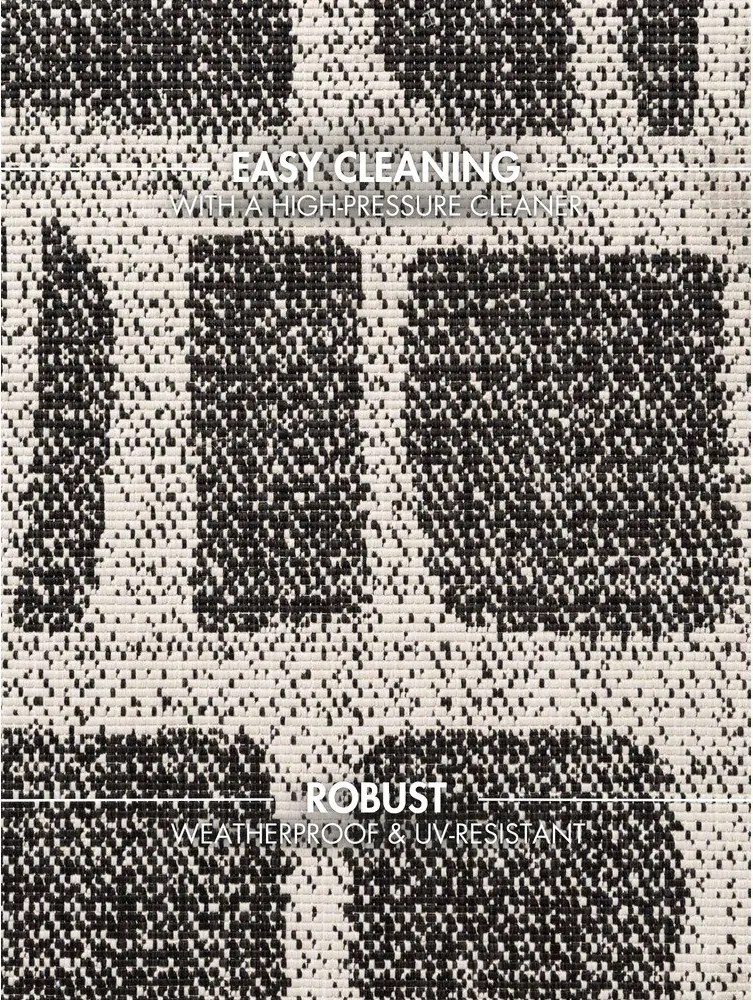 Czarno-kremowy dywan odpowiedni na zewnątrz 120x170 cm Haringey Ruskin – Ted Baker