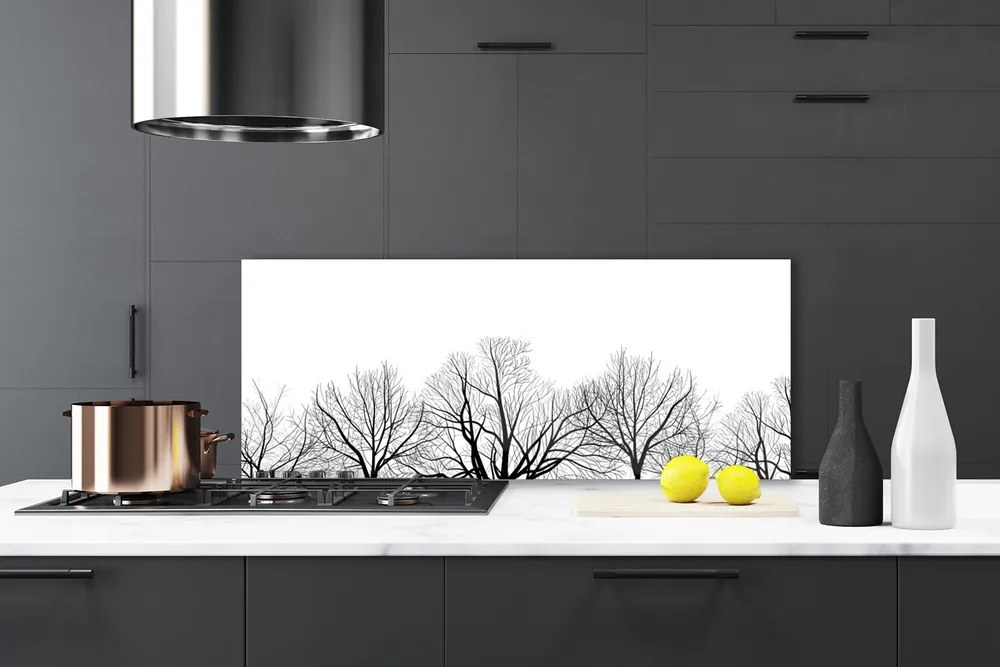 Dekor Szklany do Kuchni Majestatyczne Drzewa v Lesie