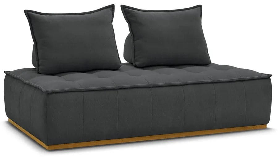 Ciemnoszara sofa z tkaniny szenilowej 175 cm Elisa – Bobochic Paris