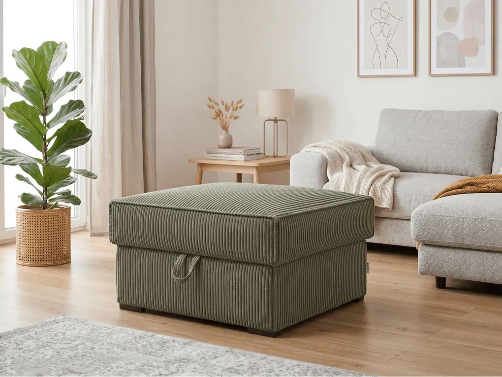 Pufa SMART COSARO z miejscem do przechowywania 65x65 cm, miętowa