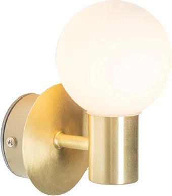 Nowoczesna lampa ścienna złota IP44 - Cederic Up