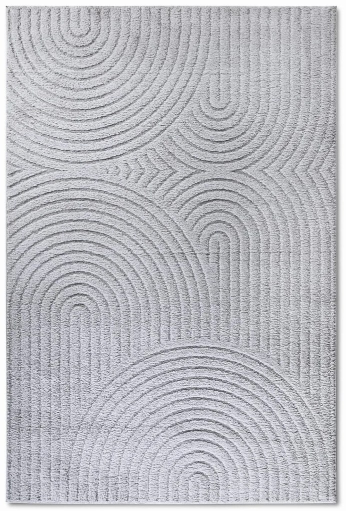 Dywan nowoczesny New York 3D jasny szary 160 cm x 235 cm
