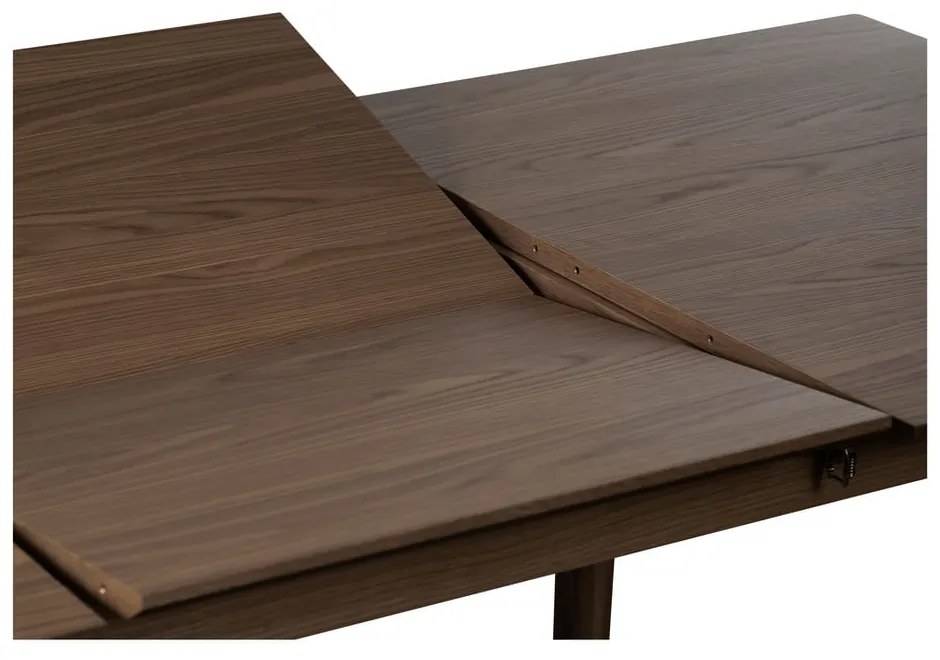 Brązowy rozkładany stół z blatem w dekorze dębu 95x200 cm Bari – Unique Furniture