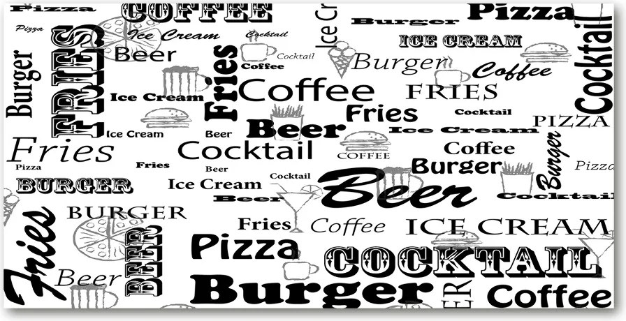 Foto obraz akryl Menu w restauracji