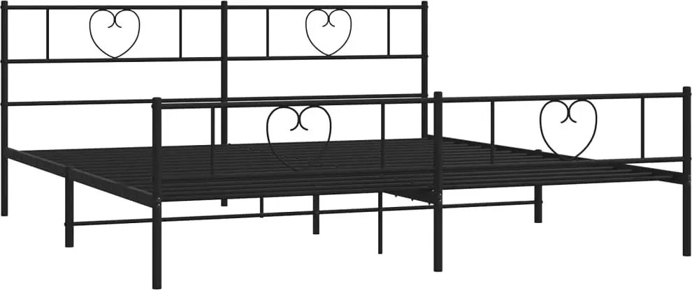Czarne rustykalne łóżko małżeńskie 180x200cm A9-E17
