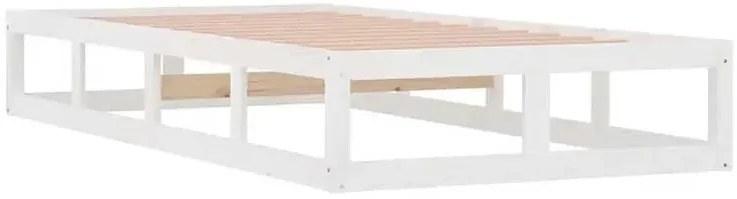 Białe pojedyncze drewniane łóżko 90x200 - Rixo 3X