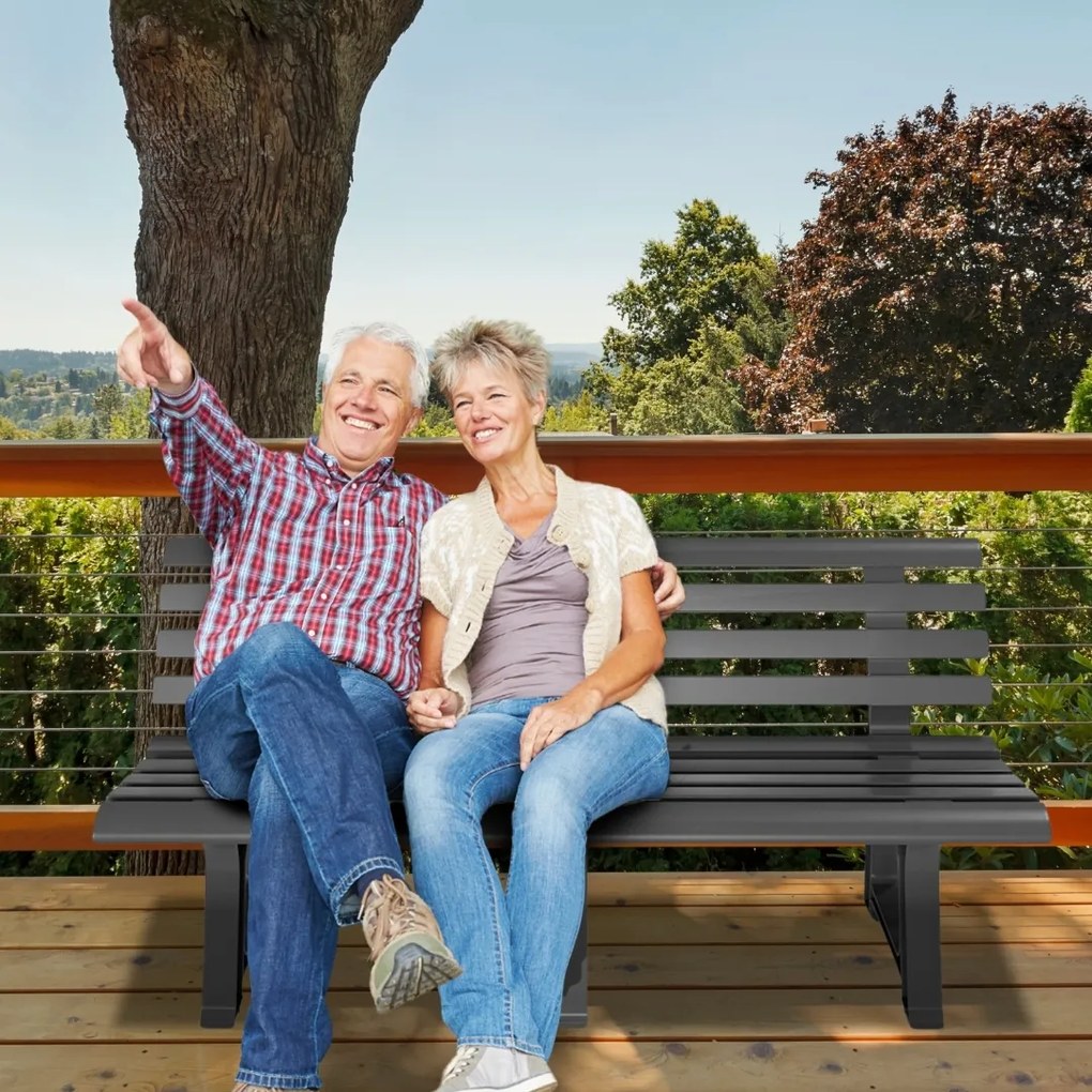 Ławka ogrodowa ORCHIDEA, 145x49x74cm, antracytowa I.P.A.E-Progarden