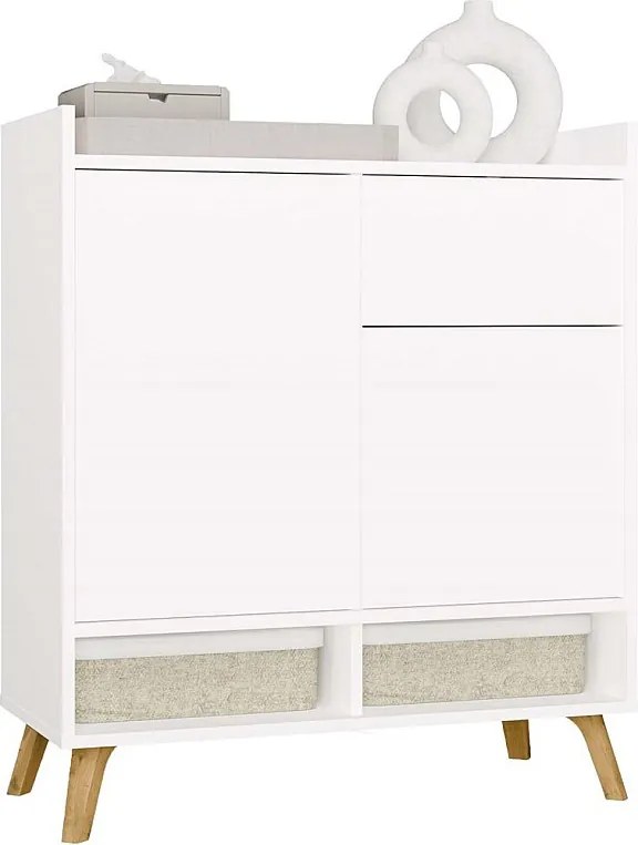 Komoda Colin | Biała | 80x35x92 cm | Nowoczesny Design