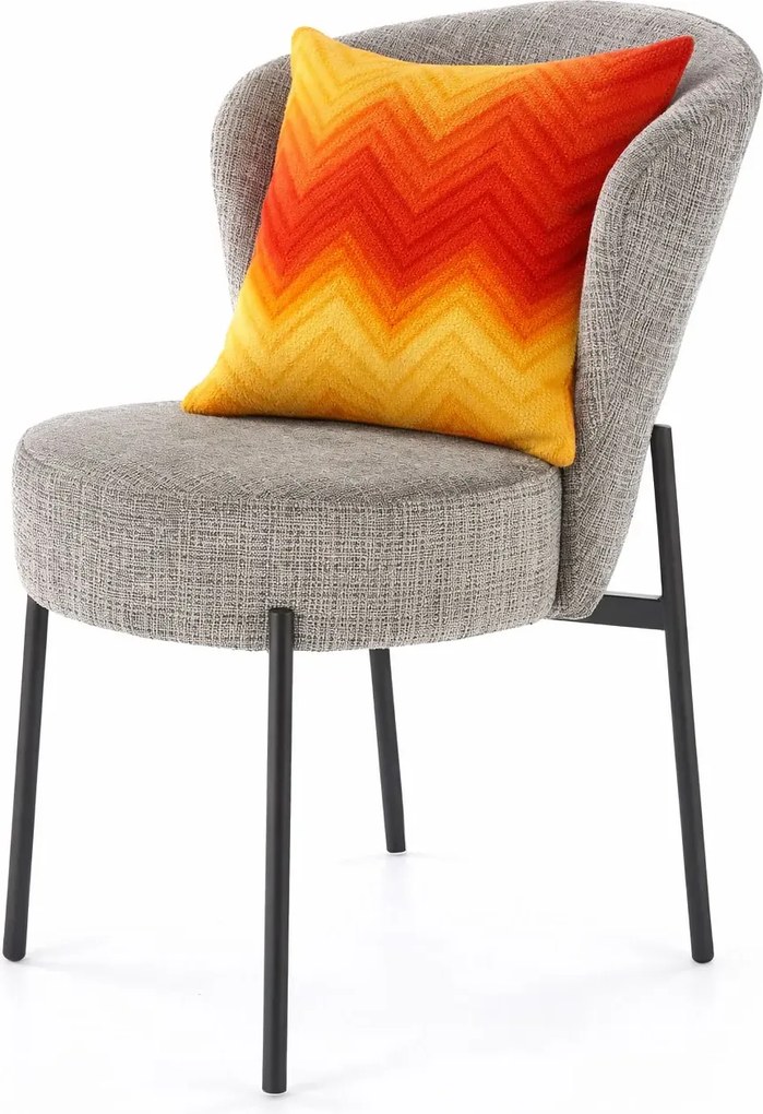 Tapicerowane popielate krzesło nowoczesne H1-G18