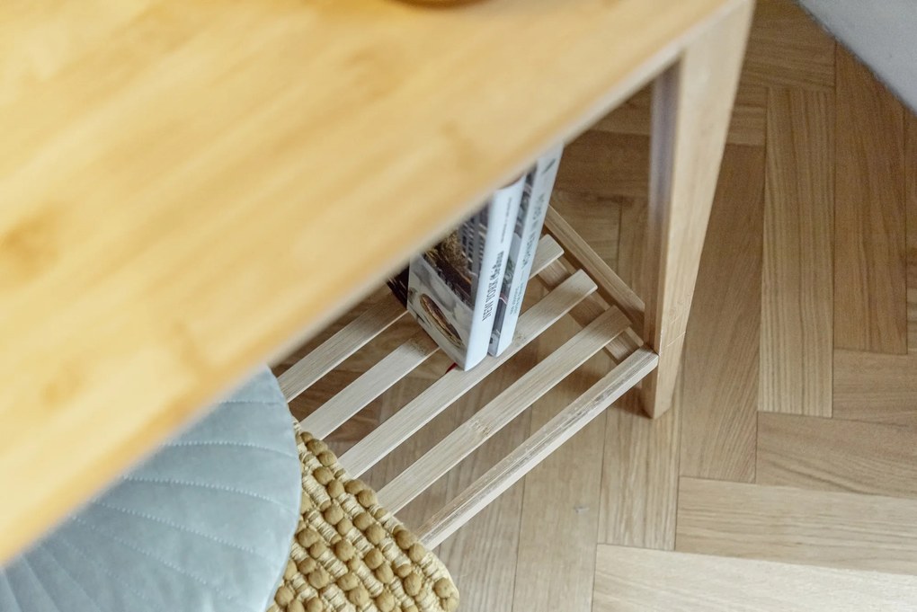 Bambusowa konsola z półką, 80 x 76 x 30 cm, Kona, WENKO