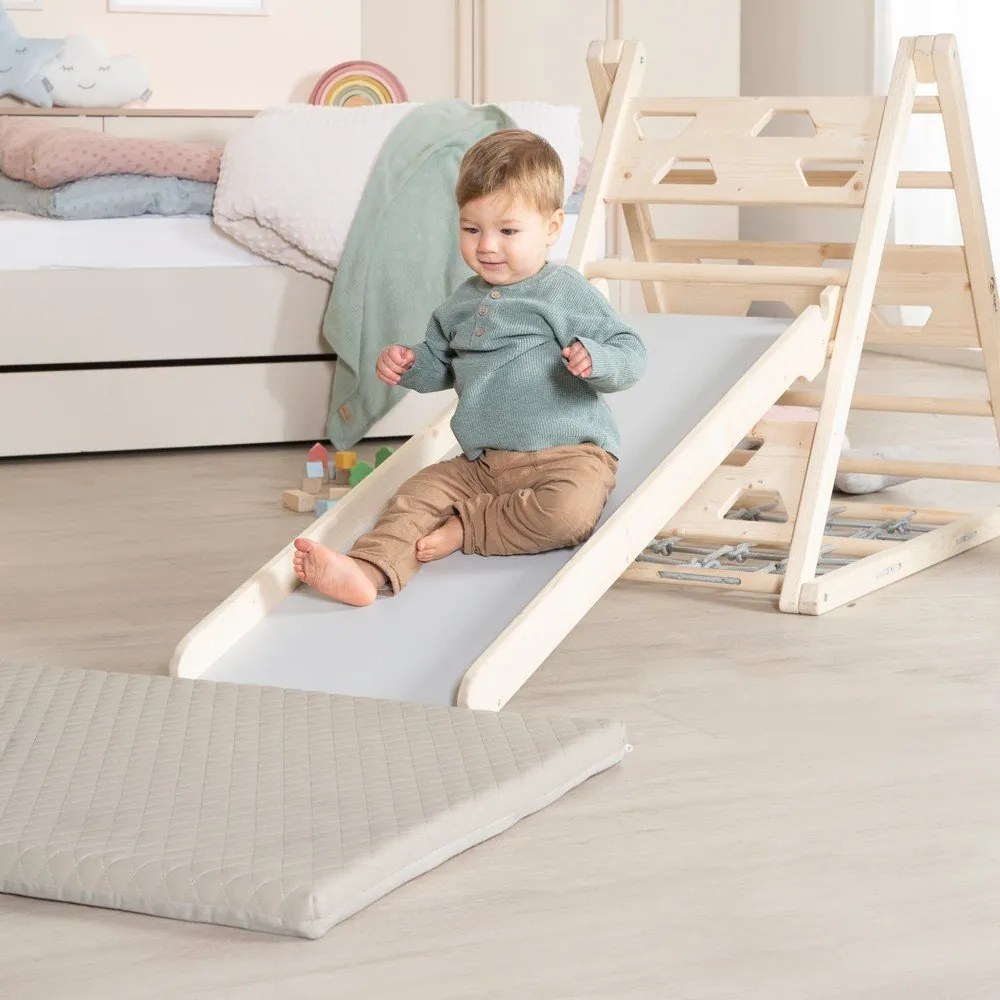 Beżowa mata do zabawy dla dzieci 78x100 cm Greyish gesteppt – Roba