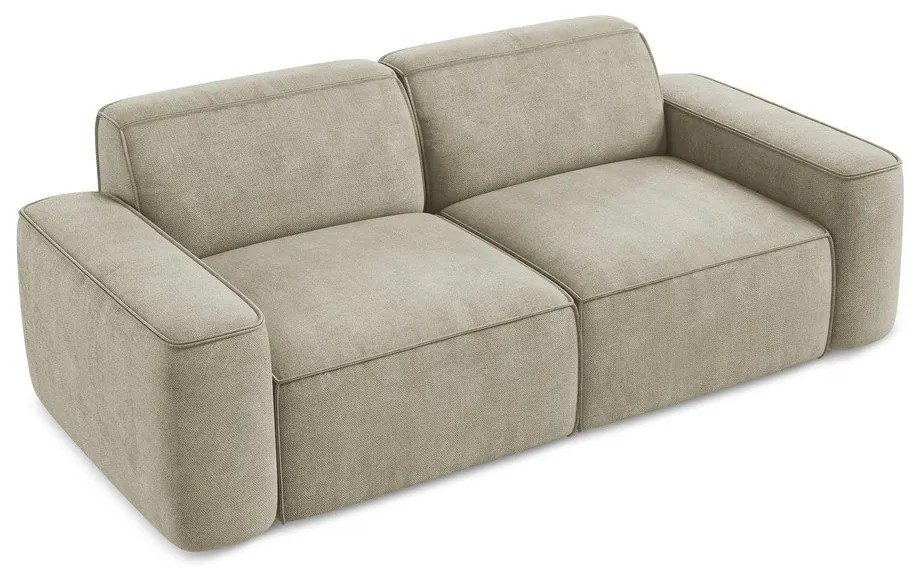 Beżowa sofa z tkaniny szenilowej 204 cm Omao – Makamii