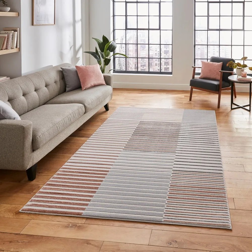 Różowo-jasnoszary dywan 200x290 cm Apollo – Think Rugs