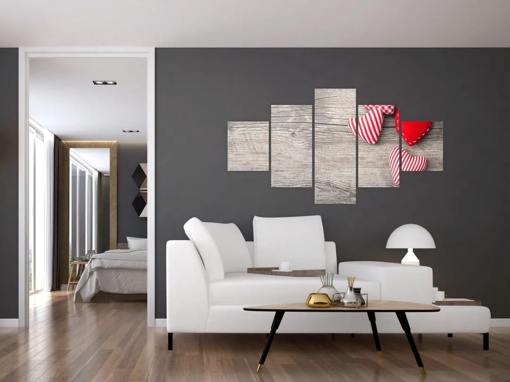 Obraz - Serca (125x70 cm)