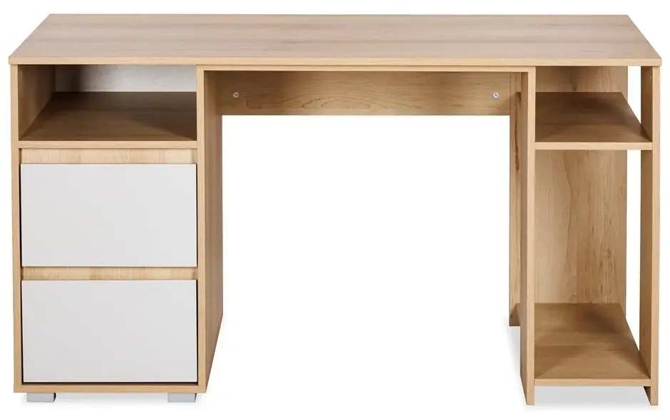 Biurko młodzieżowe DALIA 138cm buk/szare LITTLE SKY