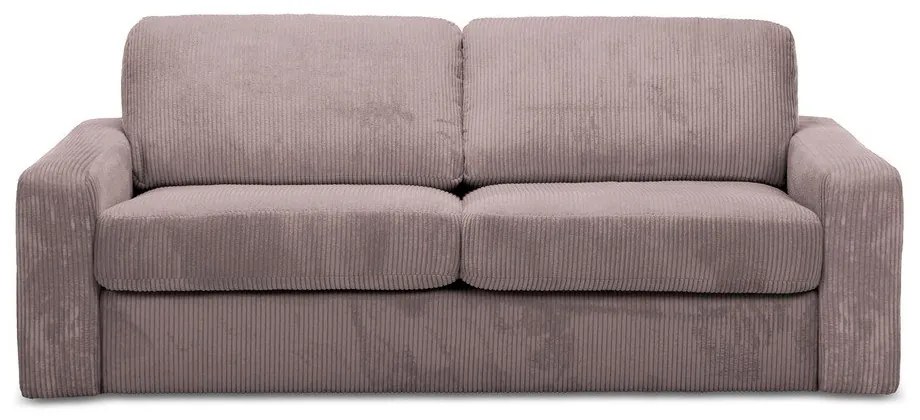 Szaroróżowa sztruksowa rozkładana sofa 195 cm Nona – Makamii