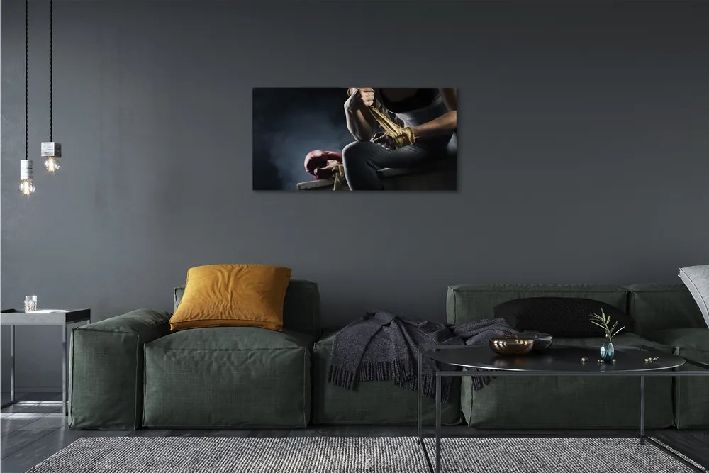 Duży obraz na płótnie Wytrwałość W Treningu Boksu