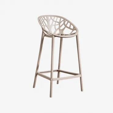 Wysoki Stołek Polipropylenowy Ores Moka Brown & ↑65 Cm - Sklum