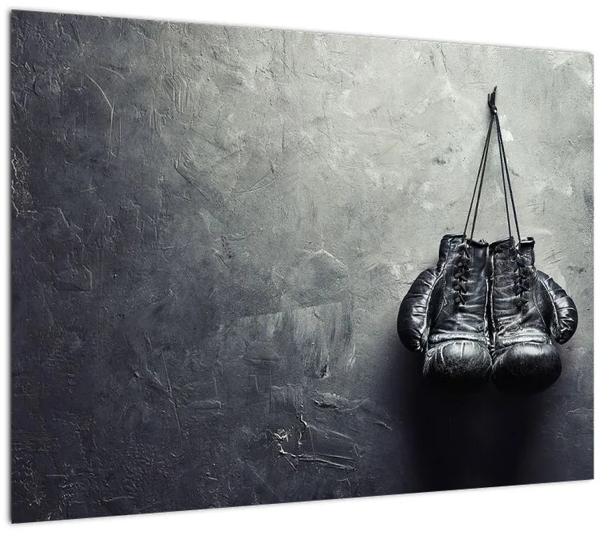 Obraz na szkle rękawic bokserskich (70x50 cm)