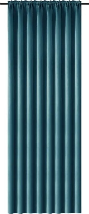 Niebieskozielona zasłona OXFORD 140x250 cm Zawieszanie: Metalowe pierścienie