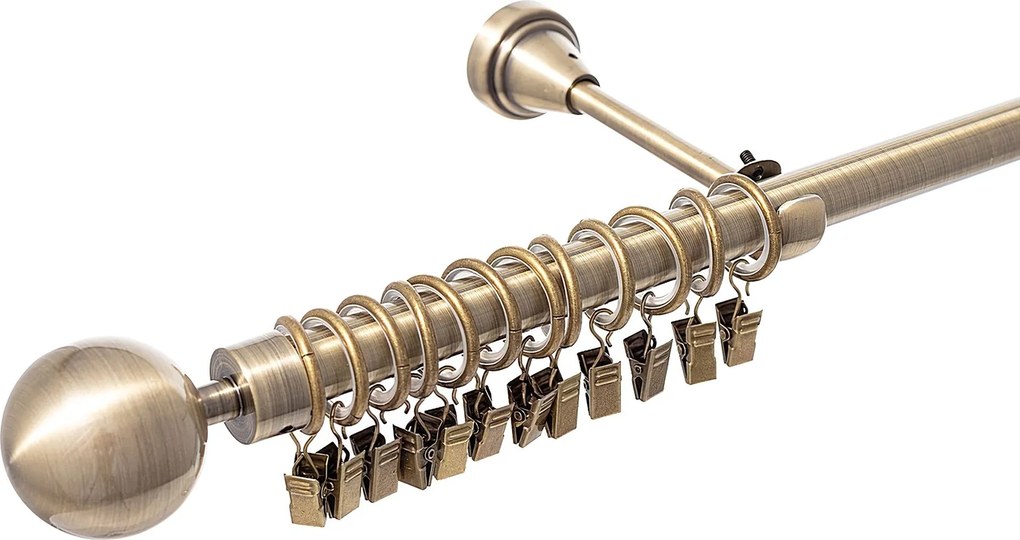 Karnisz pojedynczy Elegant antique brass 240cm