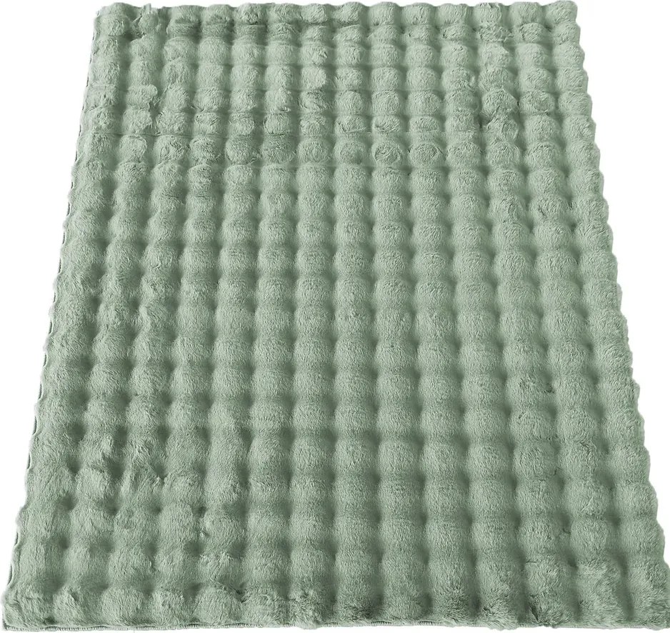 Zielony miękki dywan shaggy R5-G59