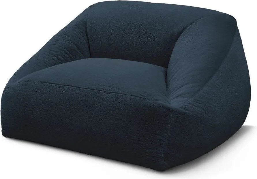 Ciemnoniebieski worek do siedzenia z imitacji futra Lilibet – Bobochic Paris