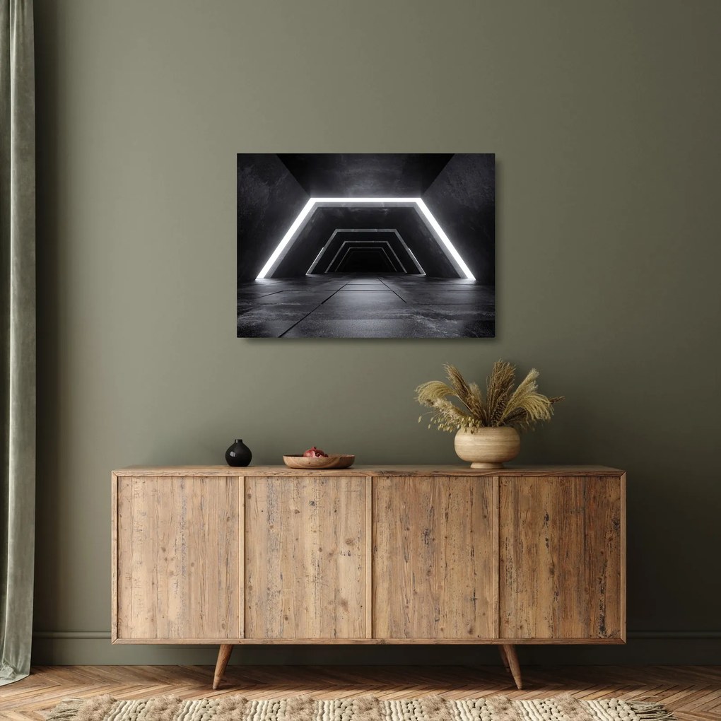 Obraz na szkle - Futurystyczny tunel (70x50 cm)