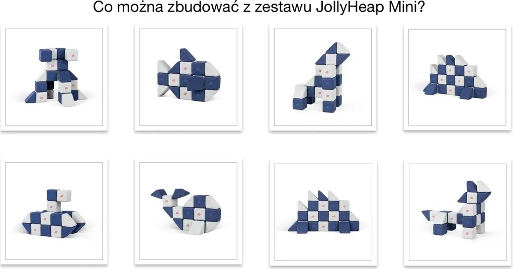 Zestaw klocków magnetycznych do przedszkola JollyHeap Mini - 24 elementy