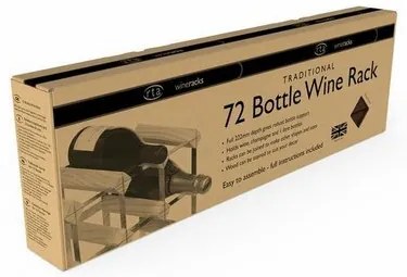 Stojak na wino RTA na 72 butelki wina, ciemnasosna