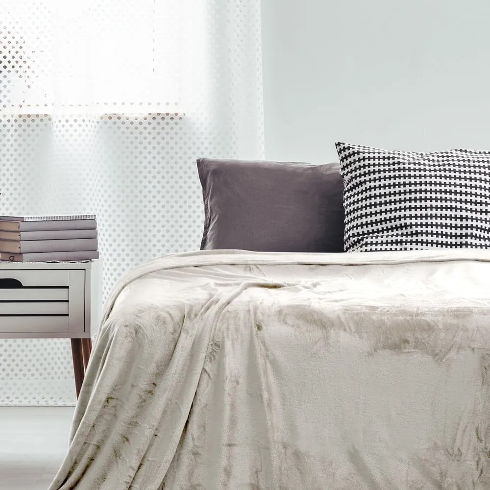 Beżowy koc z mikropluszu 150x200 cm Mic – Restilo