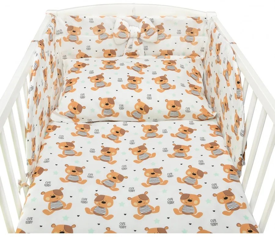 Pościel do łóżeczka niemowlęca dziecięca poszewki 135x100 - miś teddy