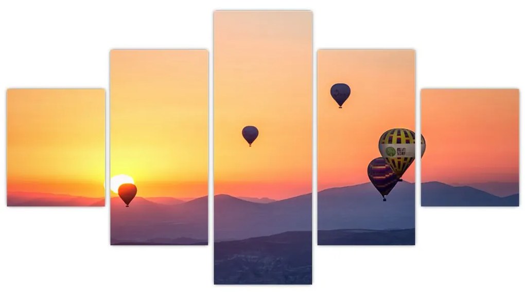 Obraz balonów na ogrzane powietrze (125x70 cm)