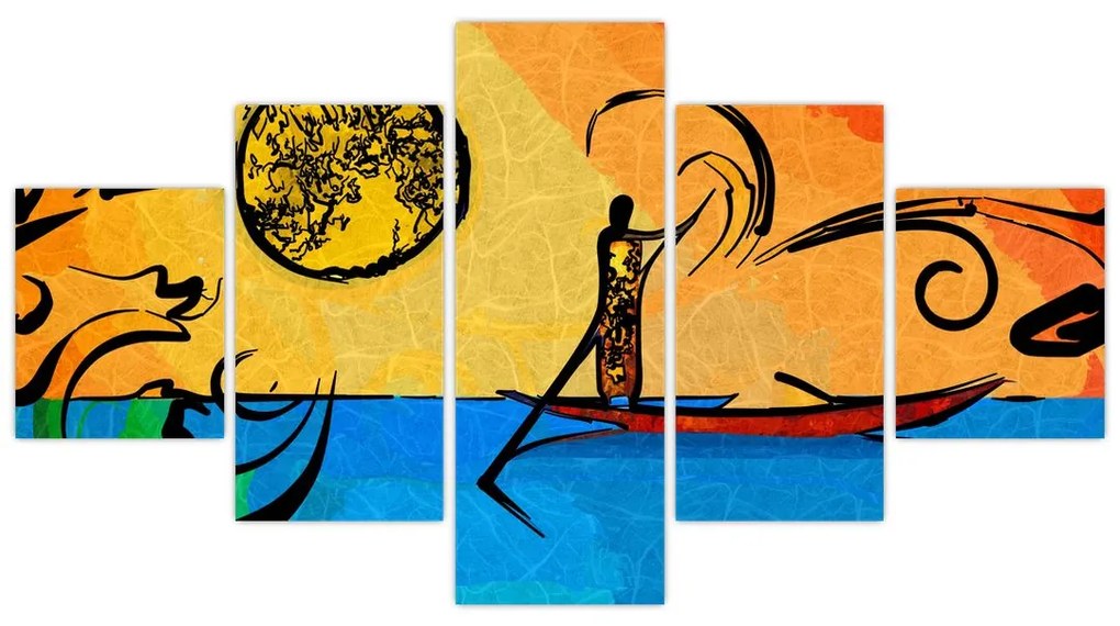 Obraz starożytnego obrazu (125x70 cm)