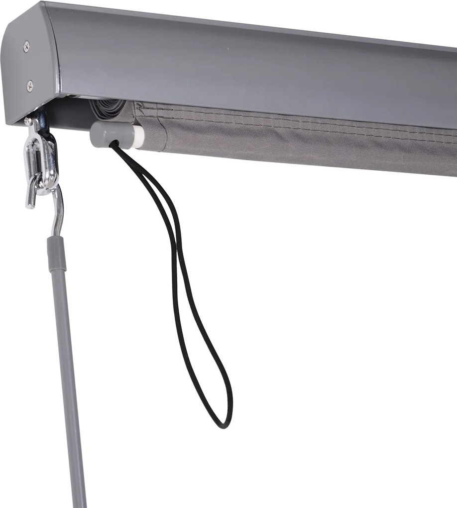Markiza Pionowa Outsunny z Ochroną przed Słońcem i Wiatrem, Szara
