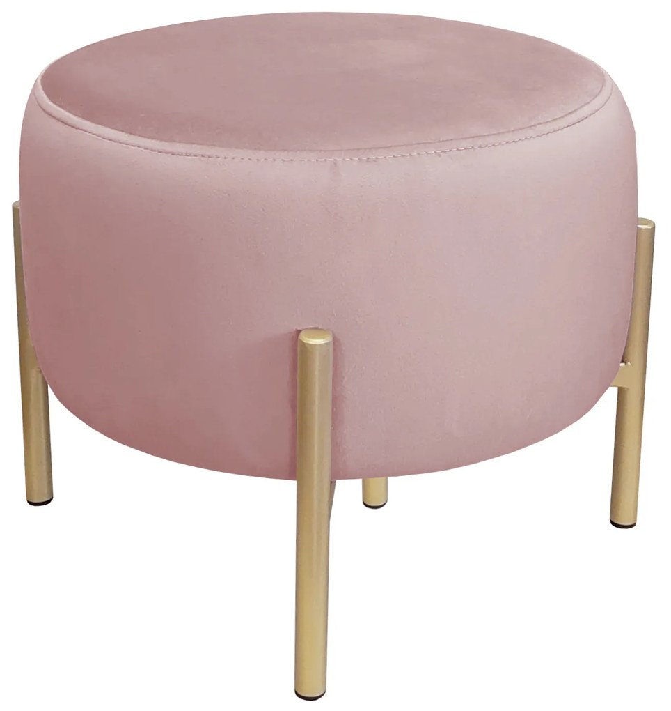 Pufa OLA LOFT ławka podnóżek metal złota MG58