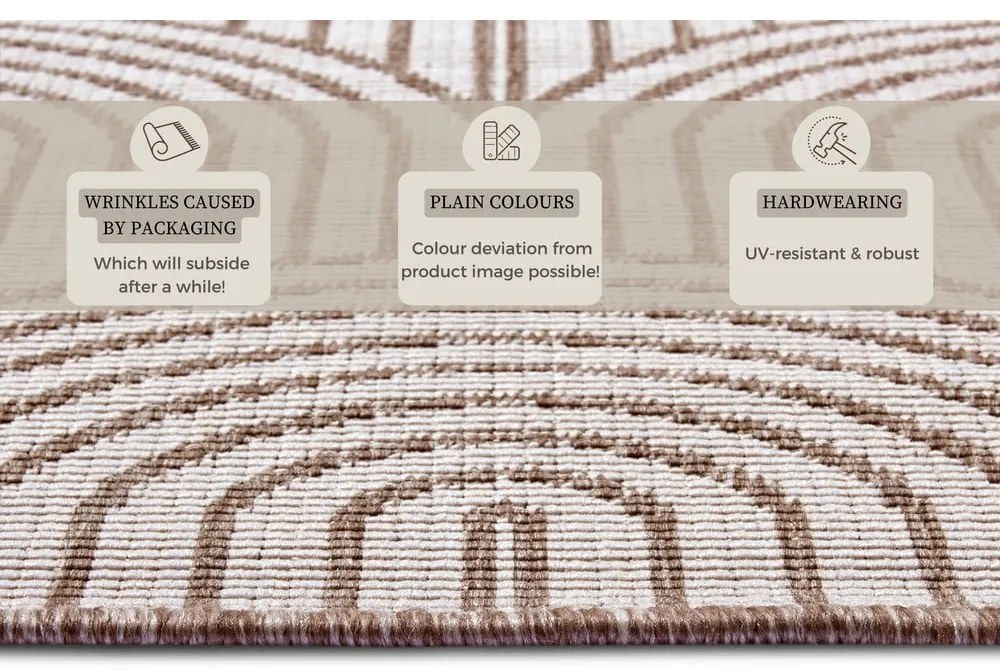 Brązowy dywan odpowiedni na zewnątrz 160x230 cm Pangli Linen – Hanse Home