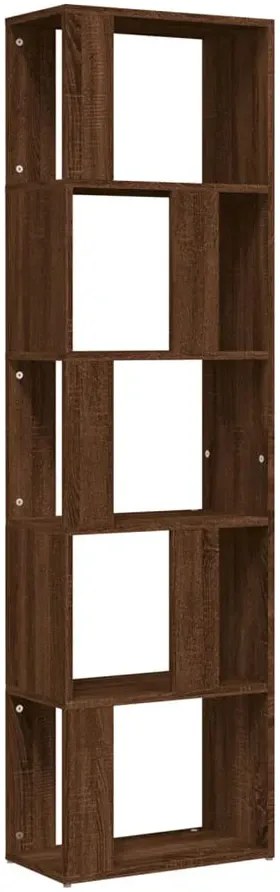 Minimalistyczny regał na dokumenty brązowy dąb F5-C32