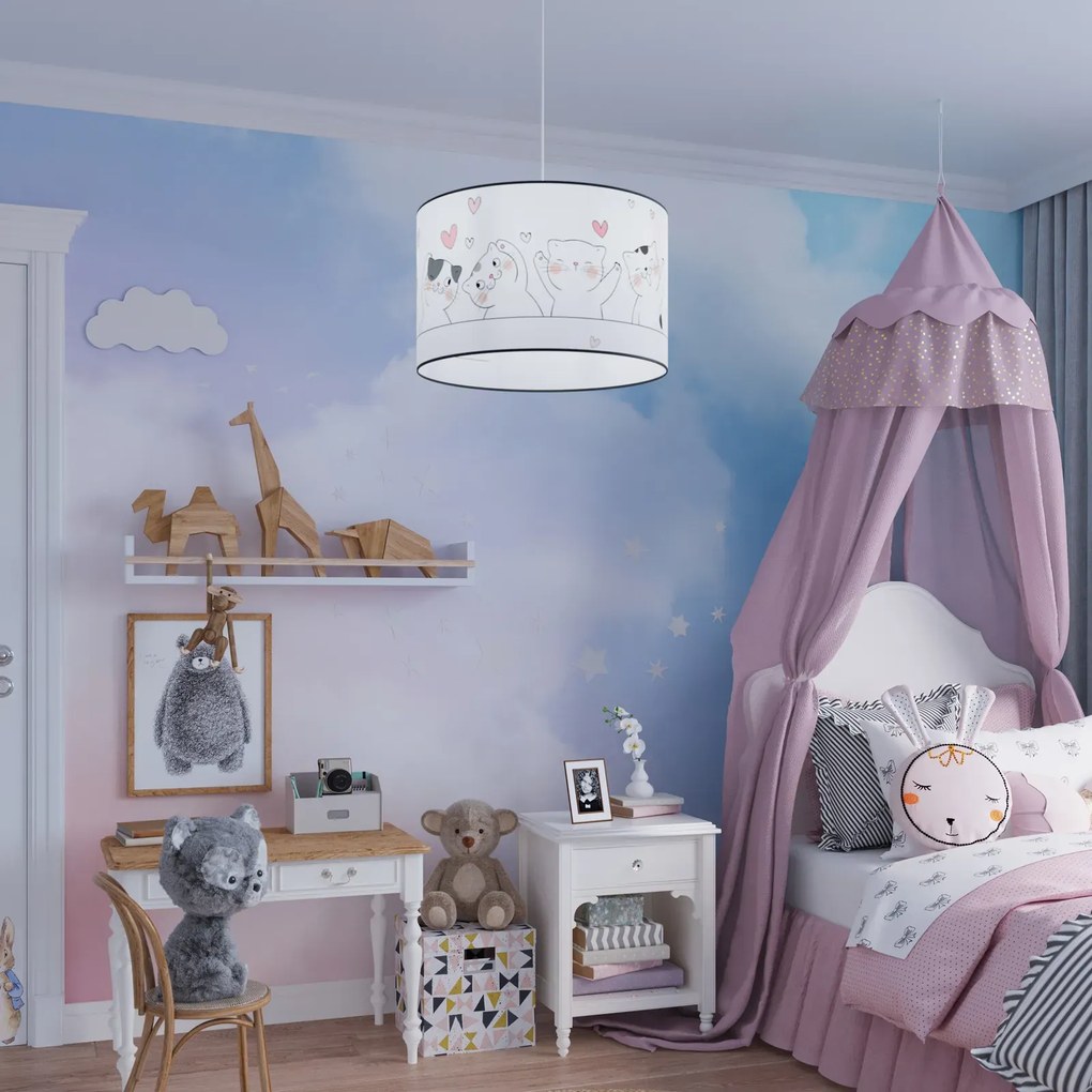 Lampa wisząca CAT 30 biała SOLLUX LIGHTING