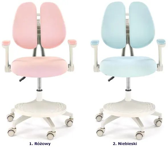 Dziecięcy niebieski obrotowy do biurka fotel C6-W85