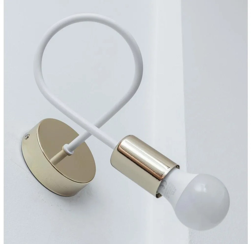 Kinkiet OXFORD 1xE27/15W/230V złoty/biały